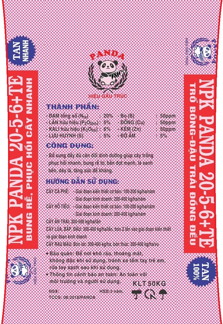 Phân NPK 20 - 5 - 6 +TE-10072